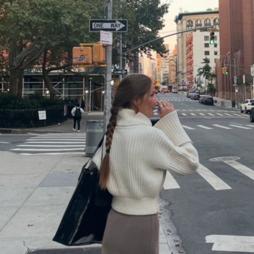 HELSA White Turtleneck Sweater